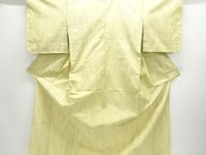 アンティーク　抽象模様織り出し十日町紬単衣着物